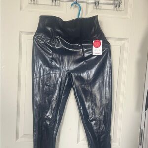 SPANX Shiny Black Leggings